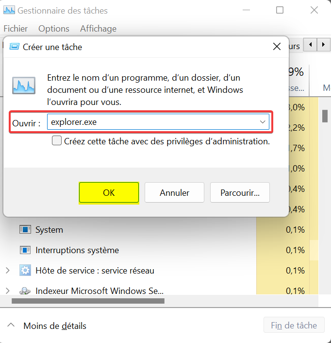 le gestionnaire des tâches.