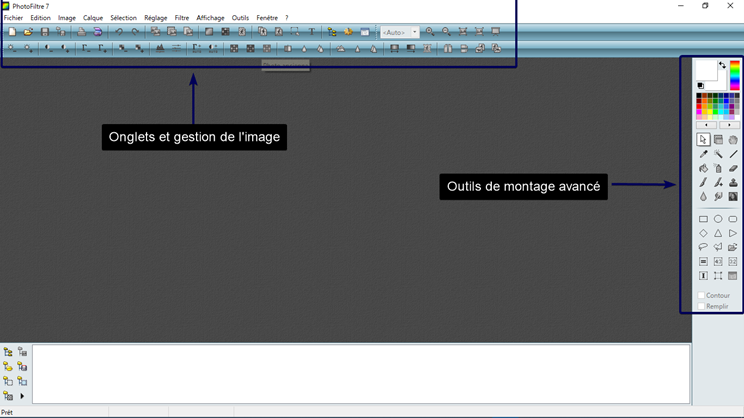 interface du logiciel PhotoFiltre 7