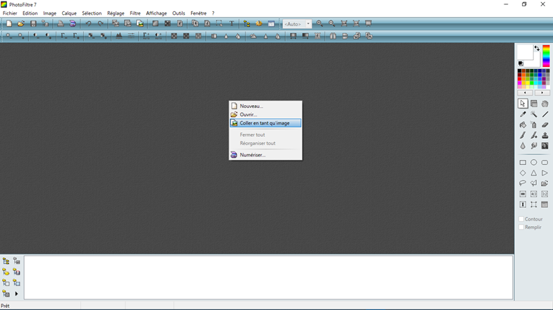 collage en tant qu'image de l'image présente dans le presse-papier dans PhotoFiltre 7