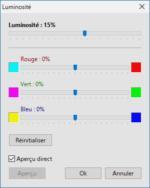 réglage de la luminosité d'une image dans PhotoFiltre 7